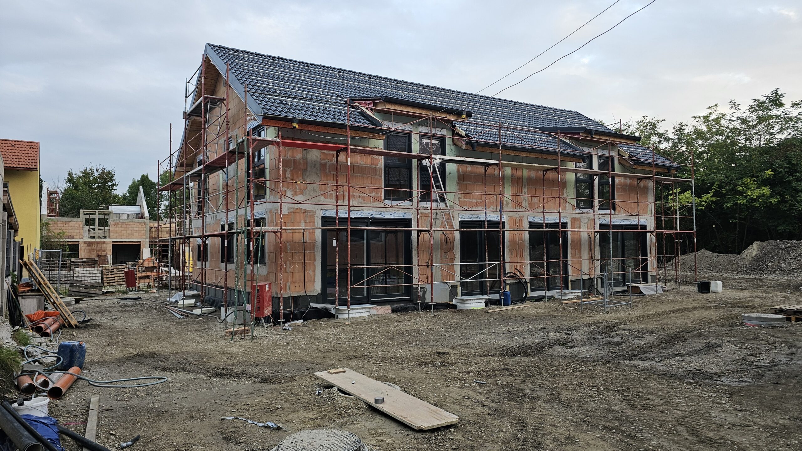 Baufirma Niederösterreich – Baustelle Einfamilienhaus Wolkenbau