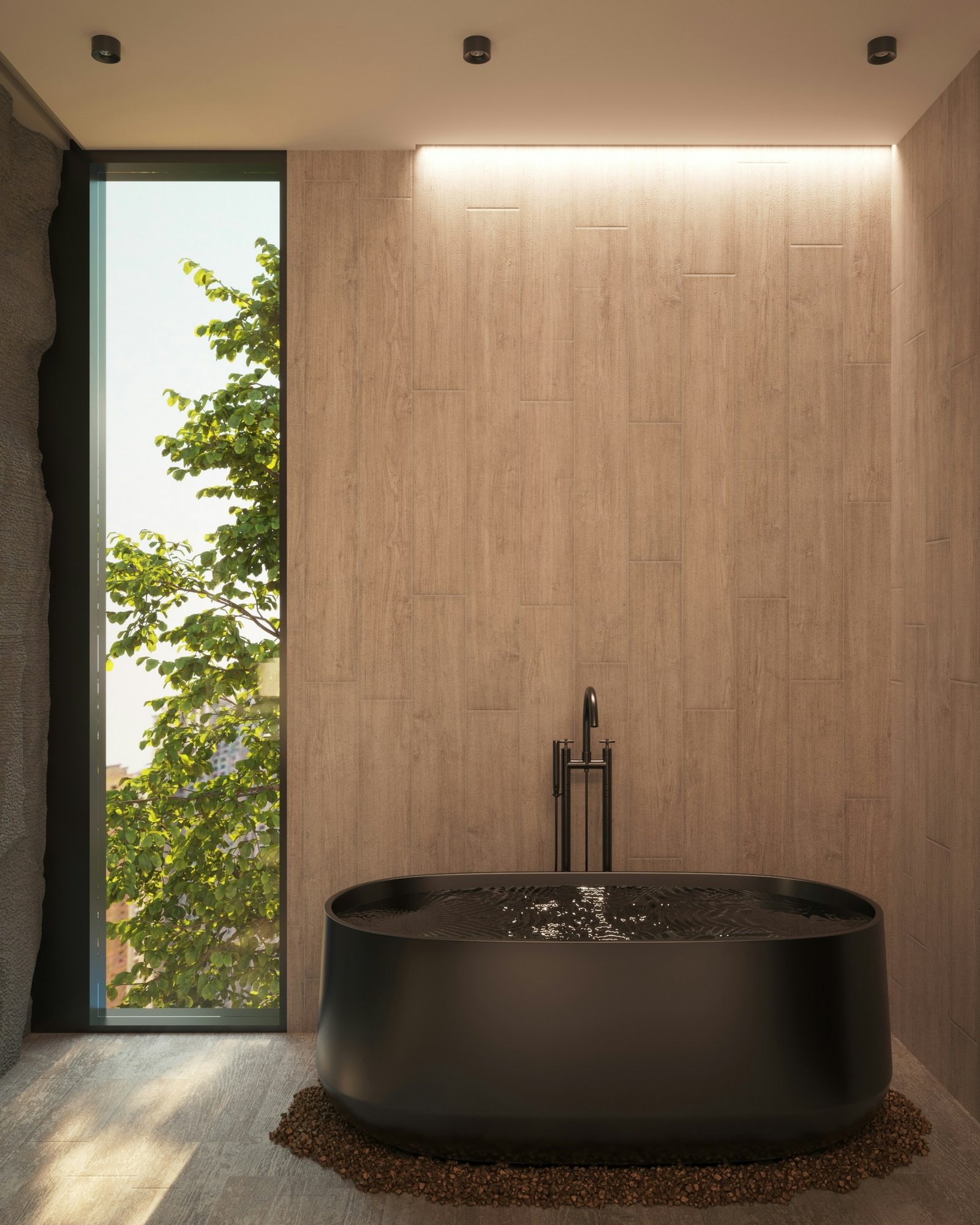 Modernes Badezimmer mit Dusche und WC nach Badsanierung in Wien
